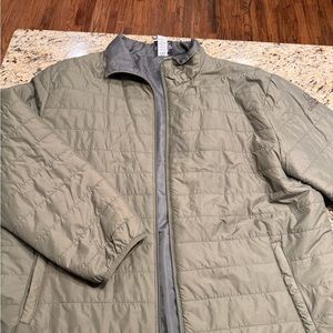 Men's Sage Green Quilted Puffer Jacket
